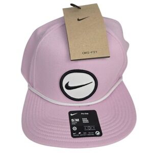 Nike Dri-FIT True Retro 72 Golf Mens Rope Pink Snapback Hat Small Medium New